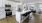 pendant lights over kitchen island with seating