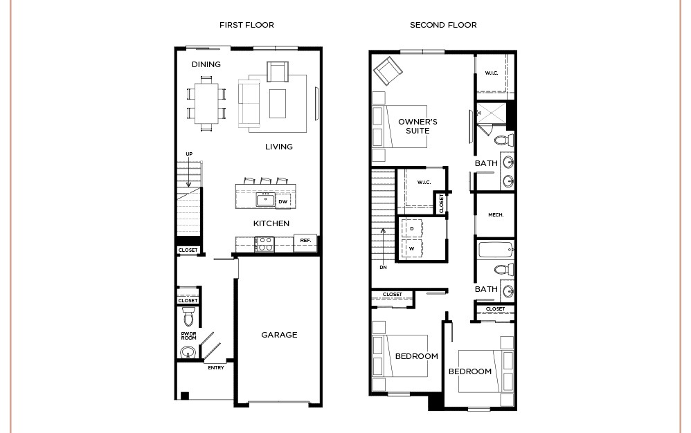 Oriole - 3 bedroom floorplan layout with 2.5 bathrooms and 1577 square feet Oriole - 3 bedroom floorplan layout with 2.5 bathrooms and 1577 square feet