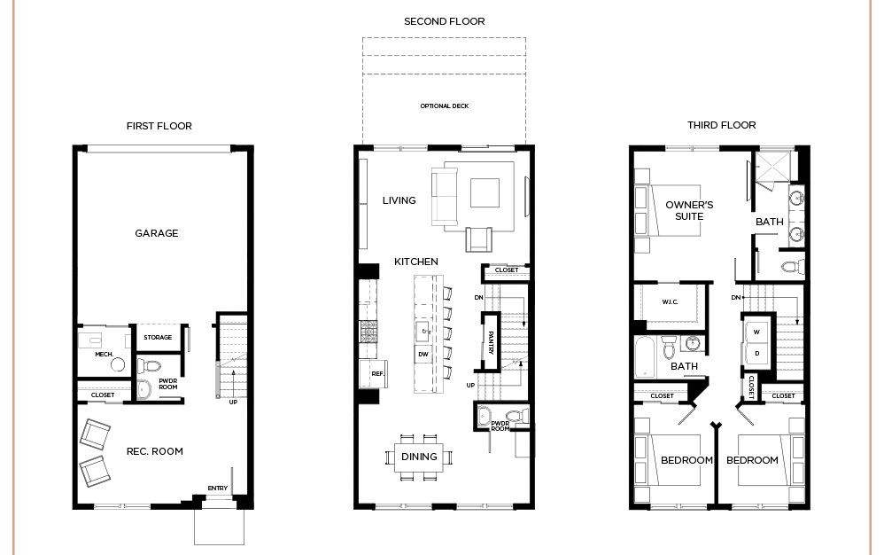 Osprey Floorplan Osprey - 3 bedroom floorplan layout with 2.5 bathrooms and 2000 square feet
