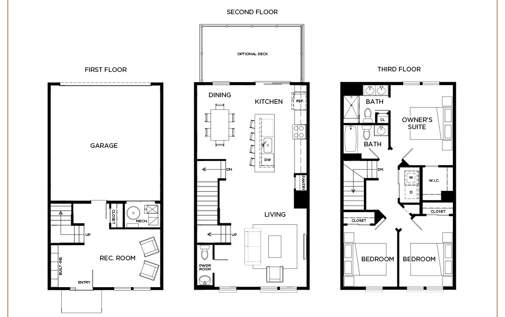 Starling Floorplan Starling - 3 bedroom floorplan layout with 2.5 bathrooms and 1760 square feet