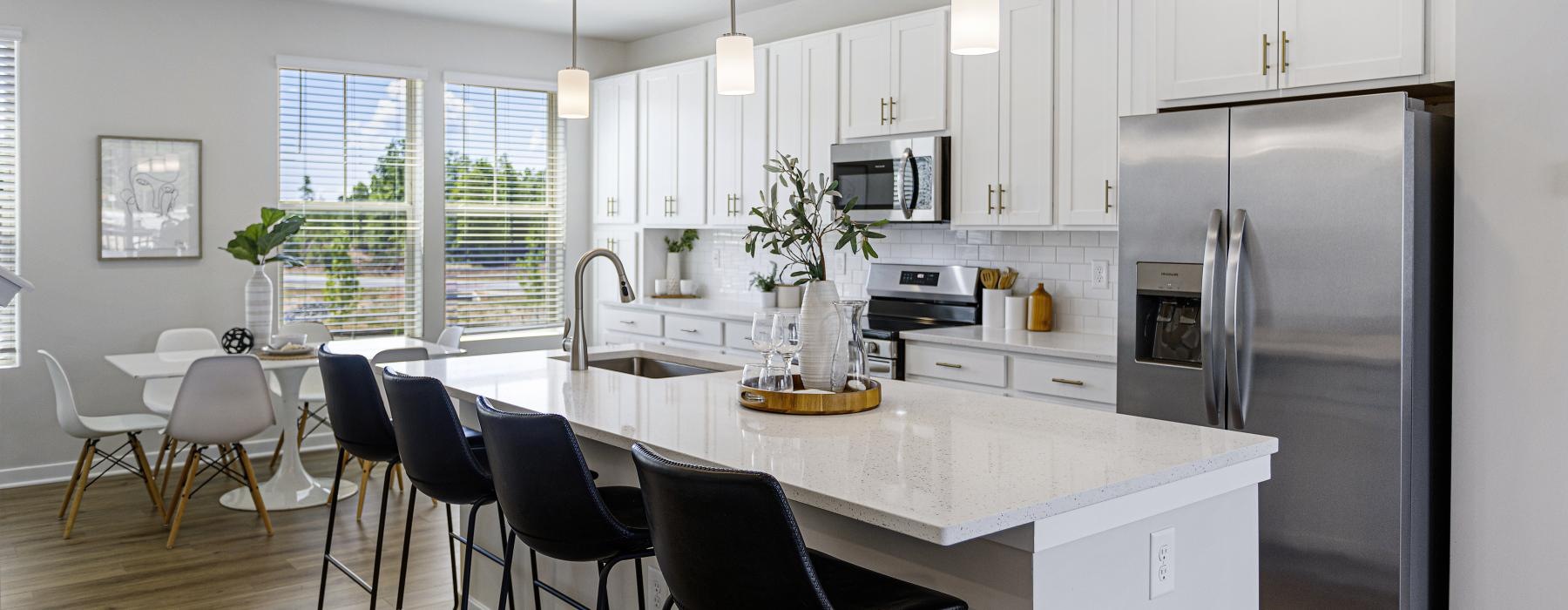 large kitchen with island
